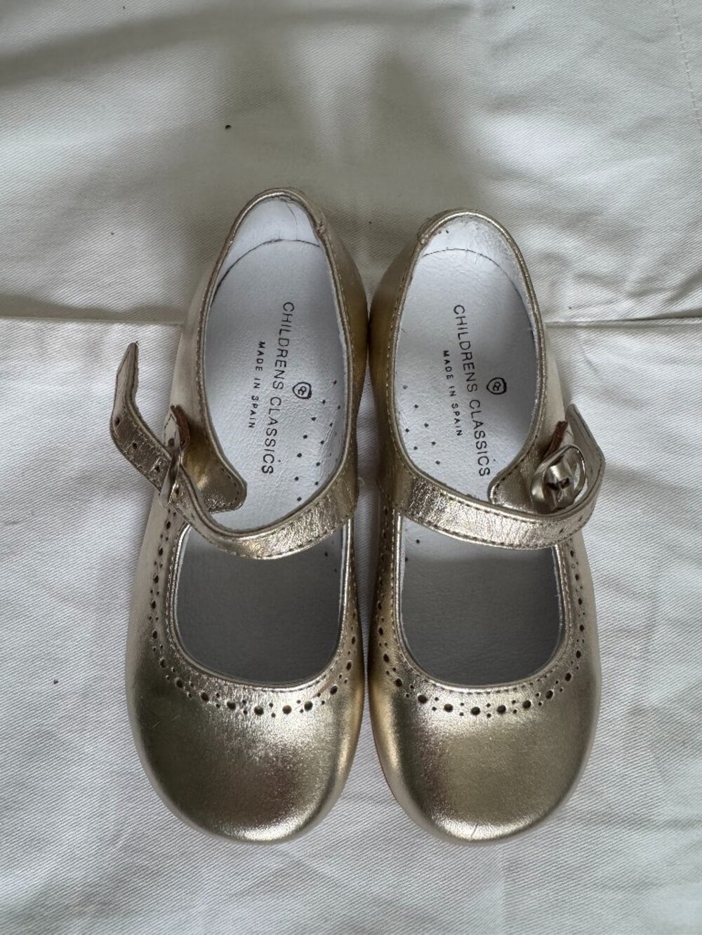 Holiday gold shoes